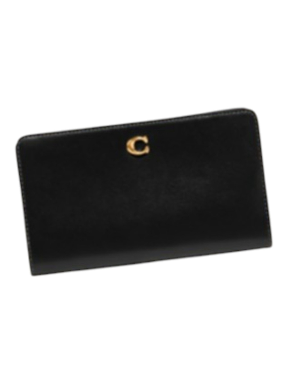 Coach Leather Essentials Slim Wallet Black Snap